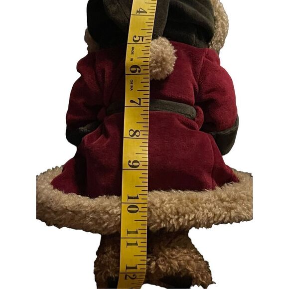 Boyds Bears Brown SC Northstar J.B. Bean Series Velvet Santa Robe Stuffed Toy - Picture 2 of 15